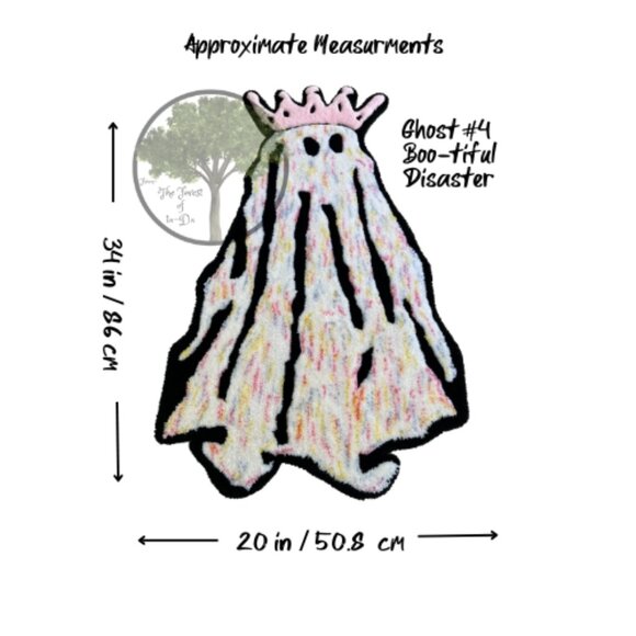 Hand tufted Rug. Ghost rug original one of a kind. - Picture 6 of 6